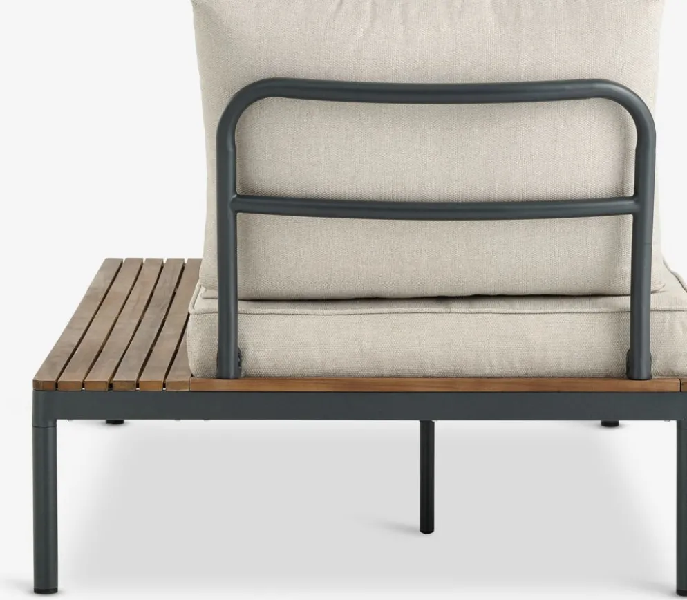 HOUConjunto jardín HOU con chaise longue 3 plazas madera dura