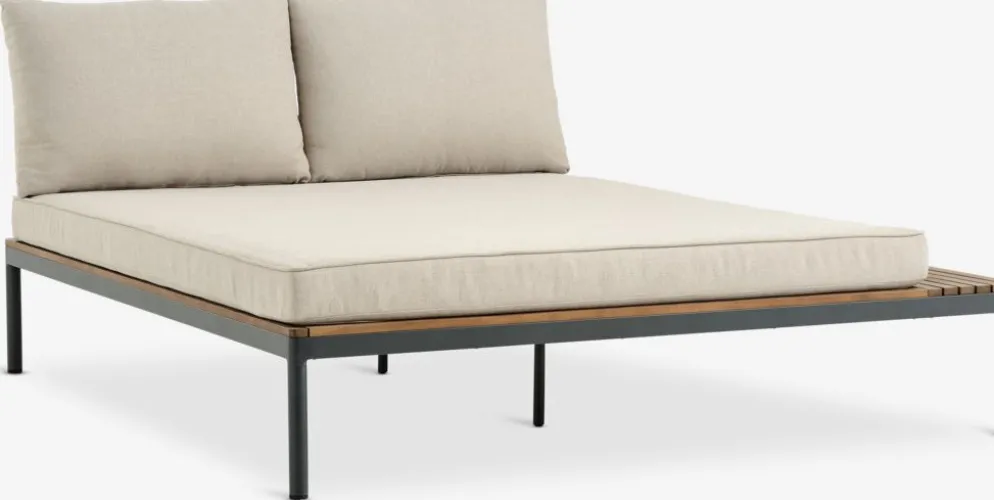 HOUMódulo de jardín HOU chaise longue 2 plazas madera dura