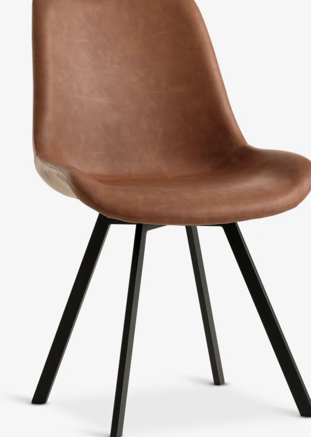 HYGUMSilla de comedor HYGUM giratoria polipiel marrón/negro