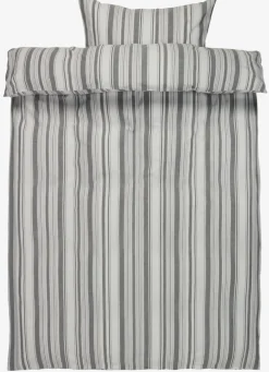 IDAGOLDJuego funda nórdica hilo teñido IDA 155x220 blanco/negro