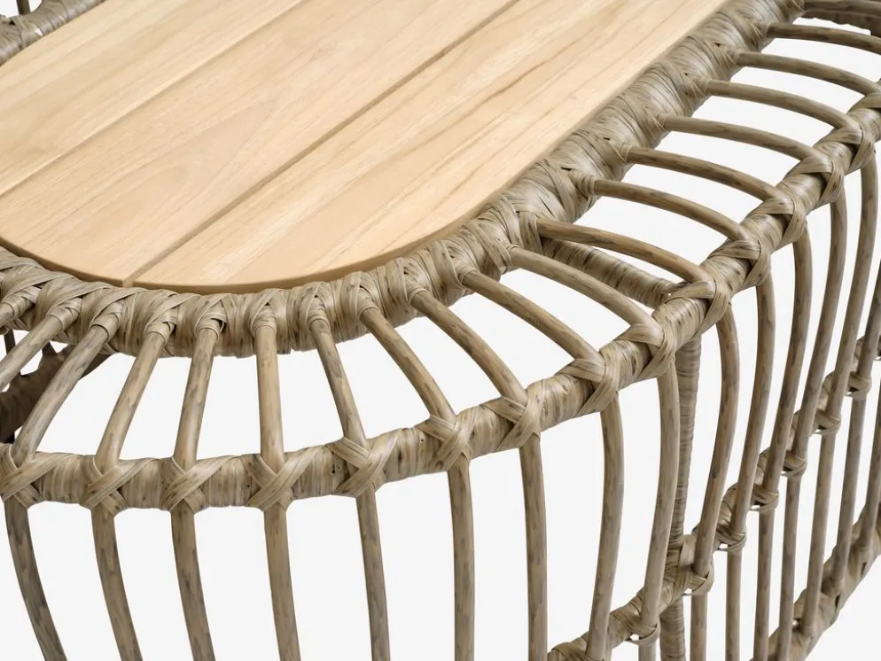 ILLERUPConjunto muebles jardín ILLERUP 4,5 plazas natural