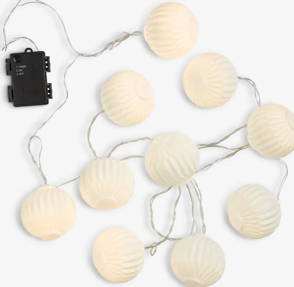 ISFUGLGuirnalda de luces exterior ISFUGL L315cm 10 LED blanco