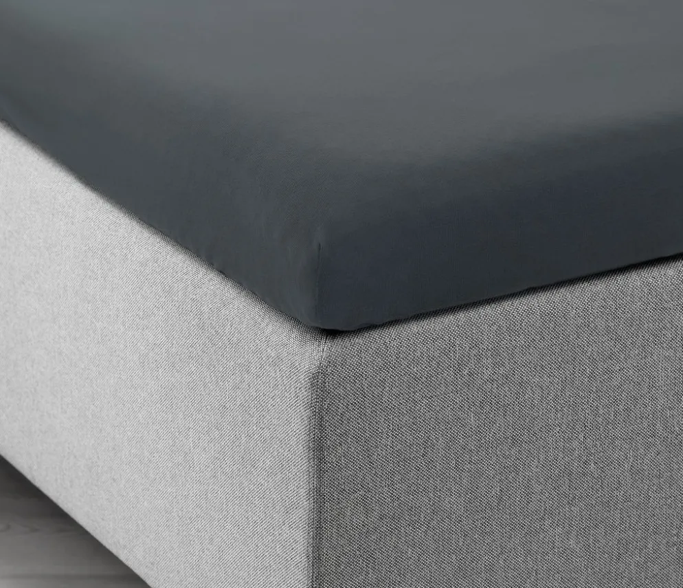 JASMINGOLDSábana ajustable topper jersey JASMIN 90x200x6-10 gris