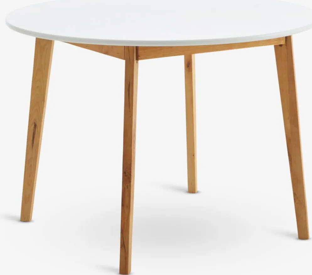 JEGINDMesa de comedor JEGIND Ø105 blanco/natural