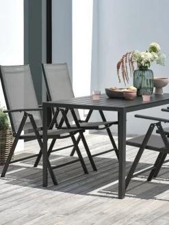 JERSORE + MELLBYMesa JERSORE L140 + 4 sillas MELLBY negro