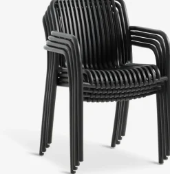 JERSORE + NABBENMesa JERSORE L140 + 4 sillas NABBEN negro