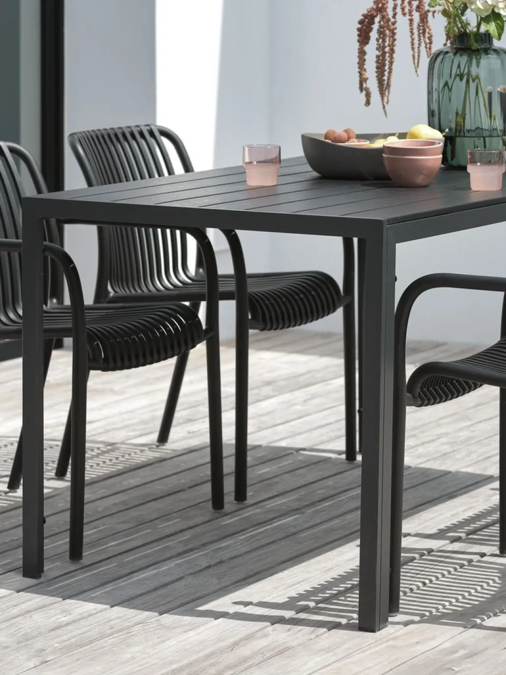 JERSOREMesa de jardín JERSORE A80xL140 negro