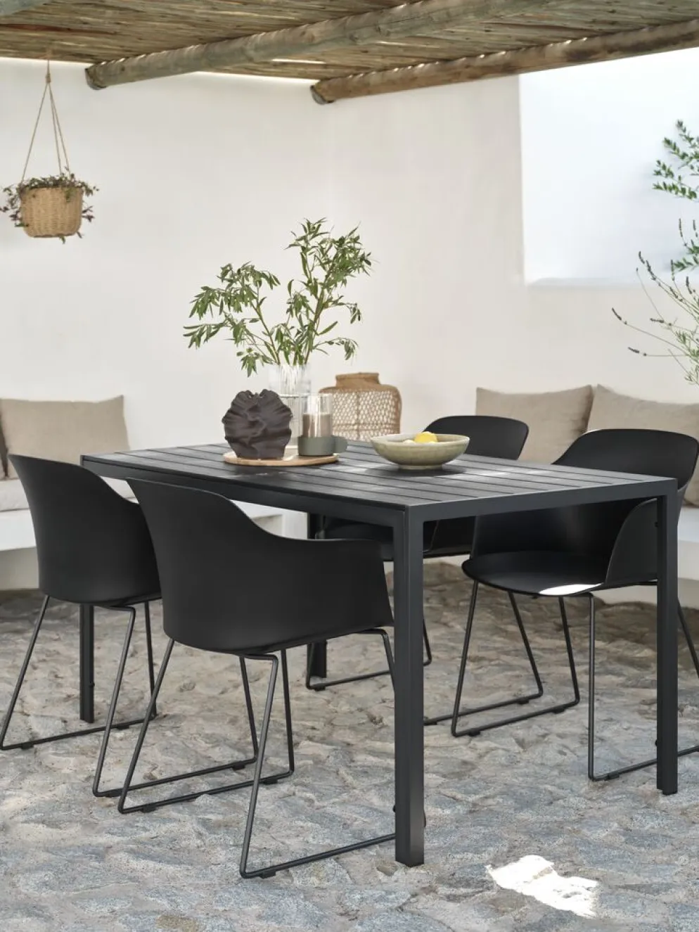 JERSOREMesa de jardín JERSORE A80xL140 negro
