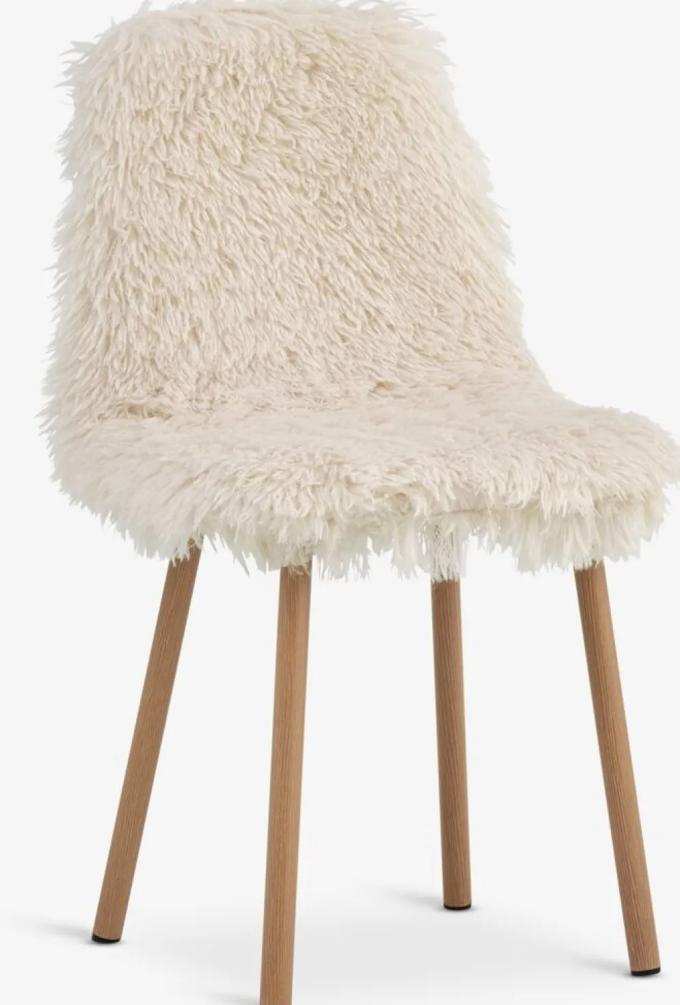 JONSTRUPSilla de comedor JONSTRUP felpa blanco crudo/color roble