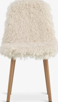 JONSTRUPSilla de comedor JONSTRUP felpa blanco crudo/color roble
