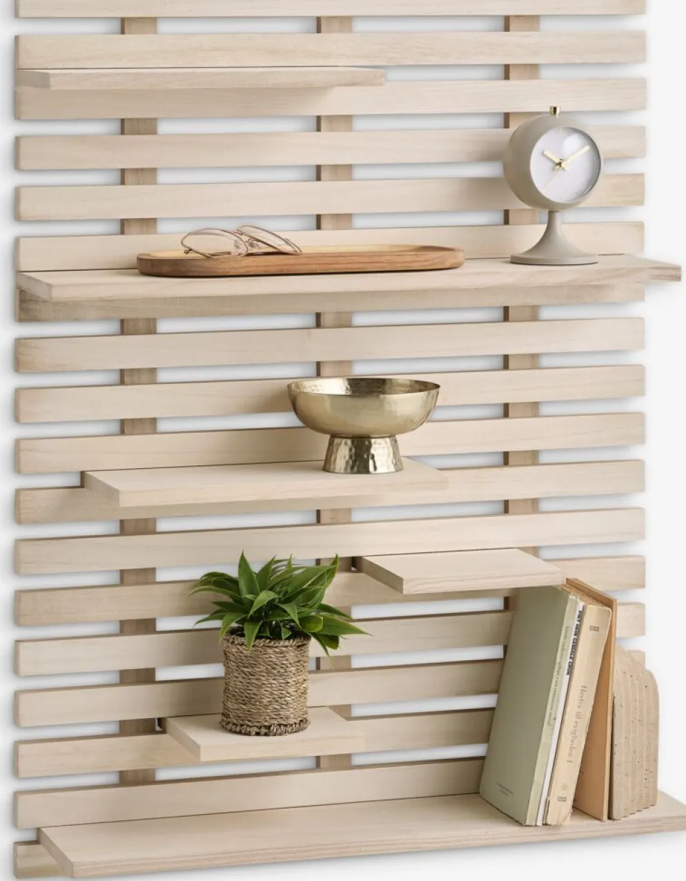 KETTINGEEstante de pared KETTINGE 6 estantes natural