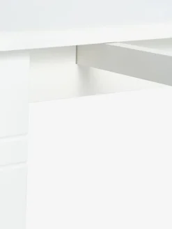 KIRKEBYMesa de comedor KIRKEBY 80x130/220 blanco