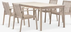 KOLLEN + RADSTEDMesa KOLLEN L205 + 4 sillas RADSTED madera dura