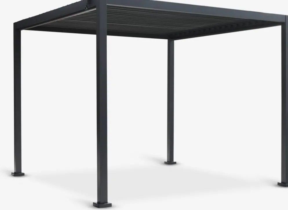 KONGEMOSEPérgola KONGEMOSE A3xL3xA2,36m negro