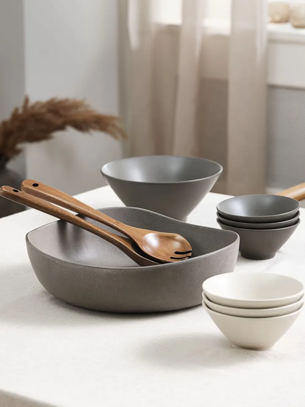 KRESTIANCubiertos para ensalada KRESTIAN L30cm madera