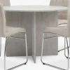 KRONDAL + HAMMELMesa KRONDAL Ø110 travertino + 4 sillas HAMMEL beis