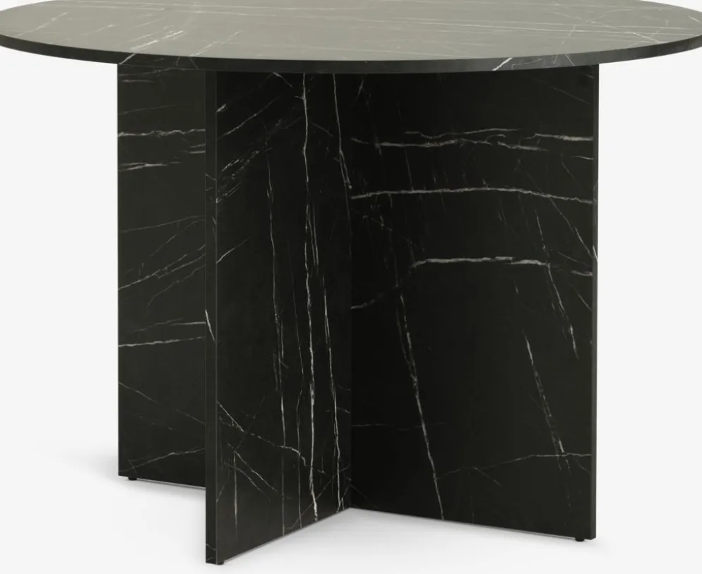 KRONDALMesa de comedor KRONDAL Ø110 color mármol negro