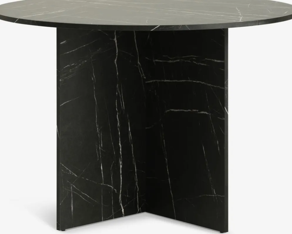 KRONDALMesa de comedor KRONDAL Ø110 color mármol negro