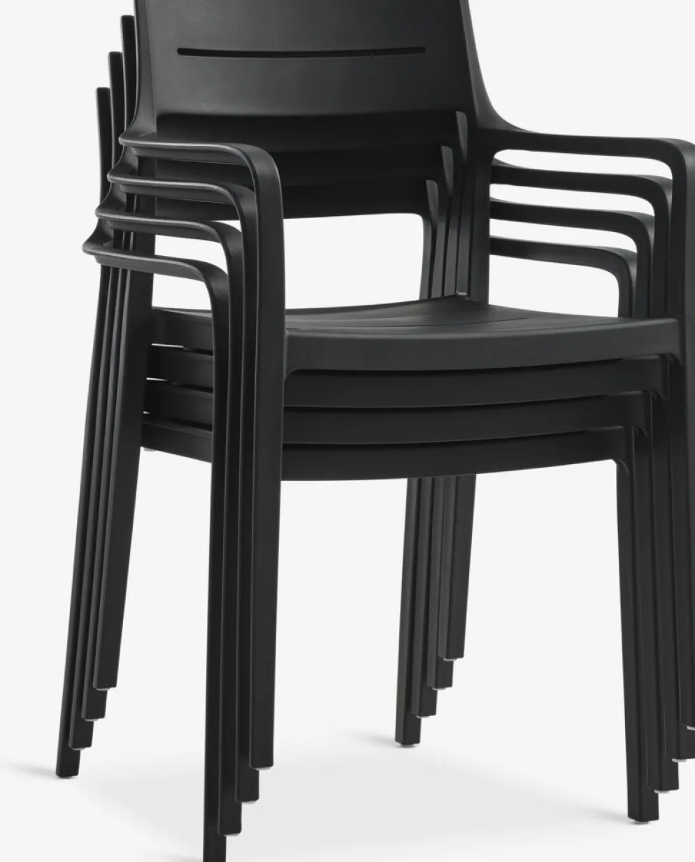 KUMLA + INGSTRUPMesa KUMLA L200 gris + 4 sillas INGSTRUP negro