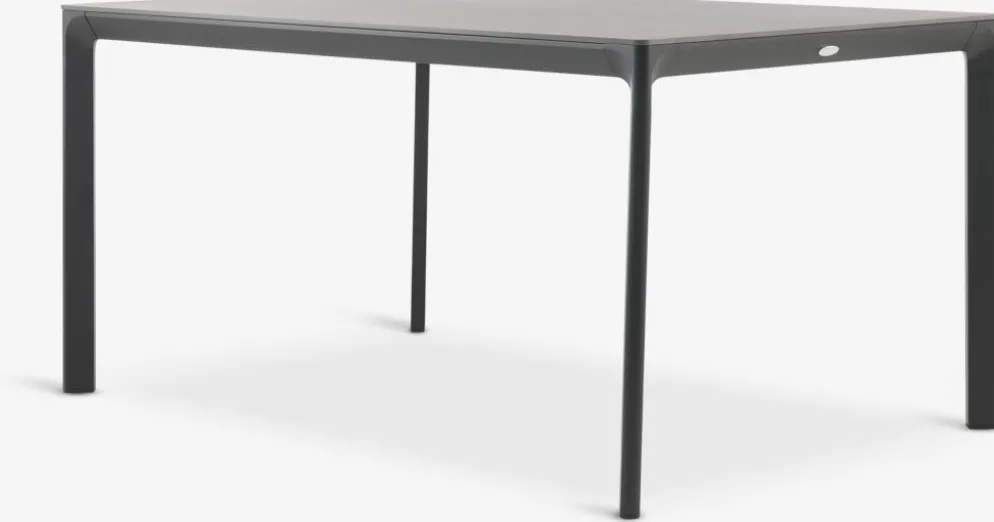 KUMLA + INGSTRUPMesa KUMLA L150 gris + 4 sillas INGSTRUP negro