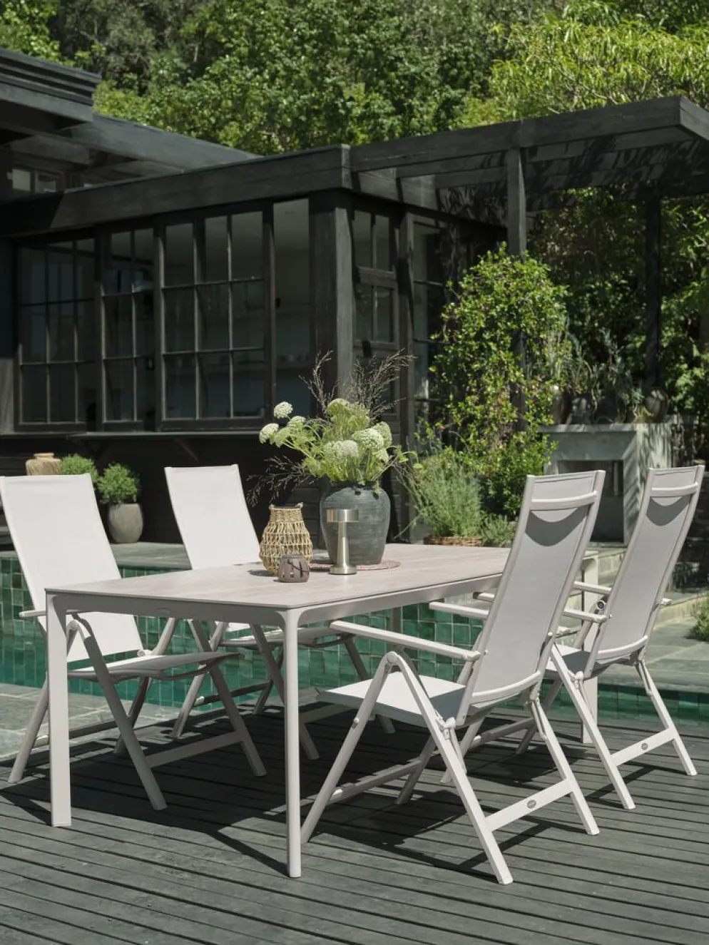 KUMLAMesa de jardín KUMLA A95xL200 beis
