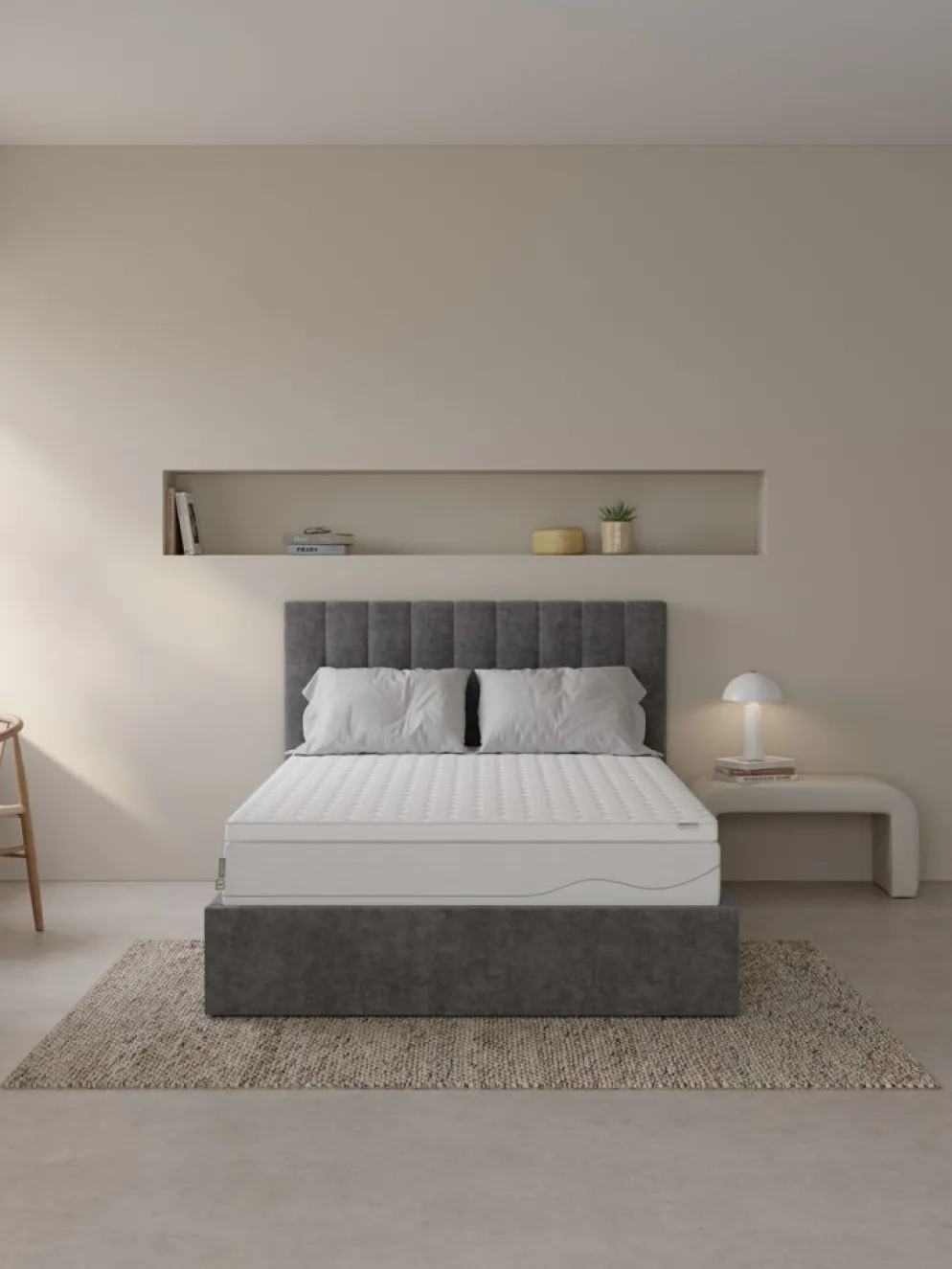 KVISTENPLUSTopper 135x190cm KVISTEN blanco