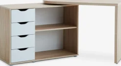 LANGAGEREscritorio LANGAGER 41-107x107-165 color roble claro/blanco