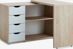 LANGAGEREscritorio LANGAGER 41-107x107-165 color roble claro/blanco