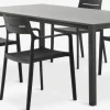 LANGET + INGSTRUPMesa LANGET L207 + 4 sillas INGSTRUP negro