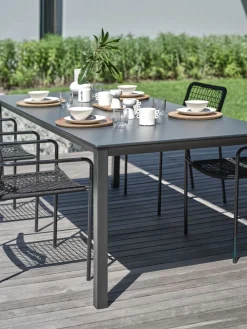 LANGETMesa de jardín LANGET A95xL207 negro