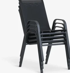 LEKNESSilla apilable LEKNES negro