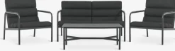 LILLESTROEMConjunto muebles jardín LILLESTROEM 4 plazas negro