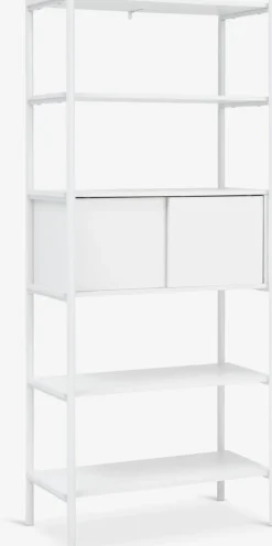 LINDVEDEstantería LINDVED 6 estantes 2 puertas blanco