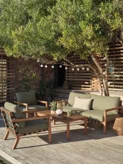 LITSBACKENConjunto muebles jardín LITSBACKEN 4,5 plazas madera dura