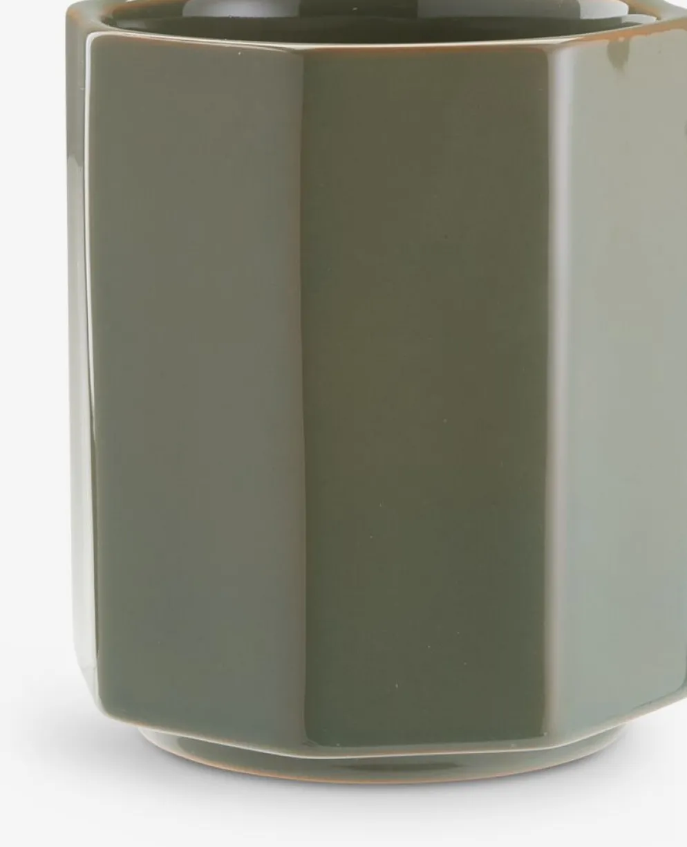 LUCASMaceta LUCAS Ø14xA16cm verde oscuro