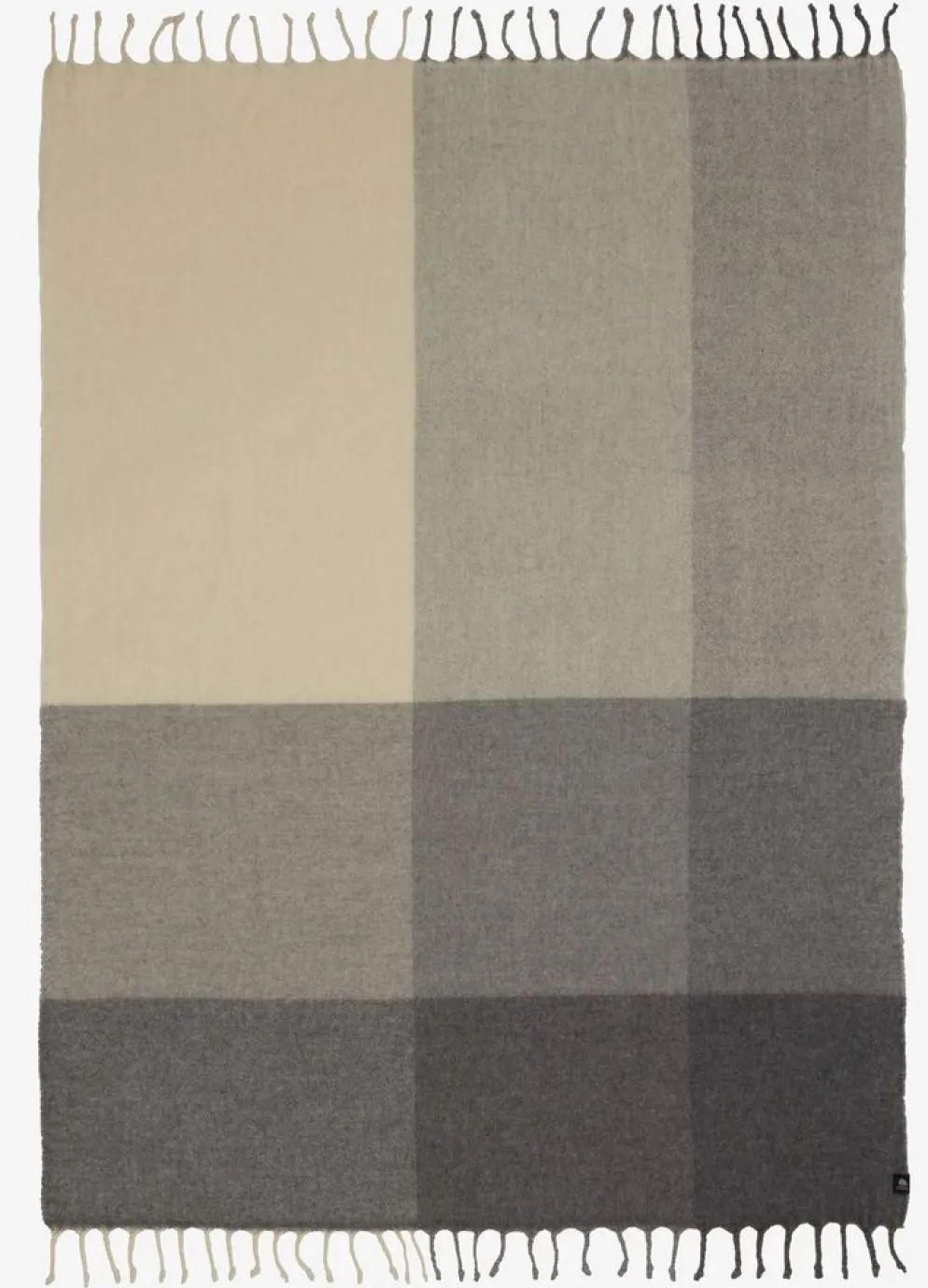 LUNDKARSEManta de lana LUNDKARSE 130x170 gris/beis