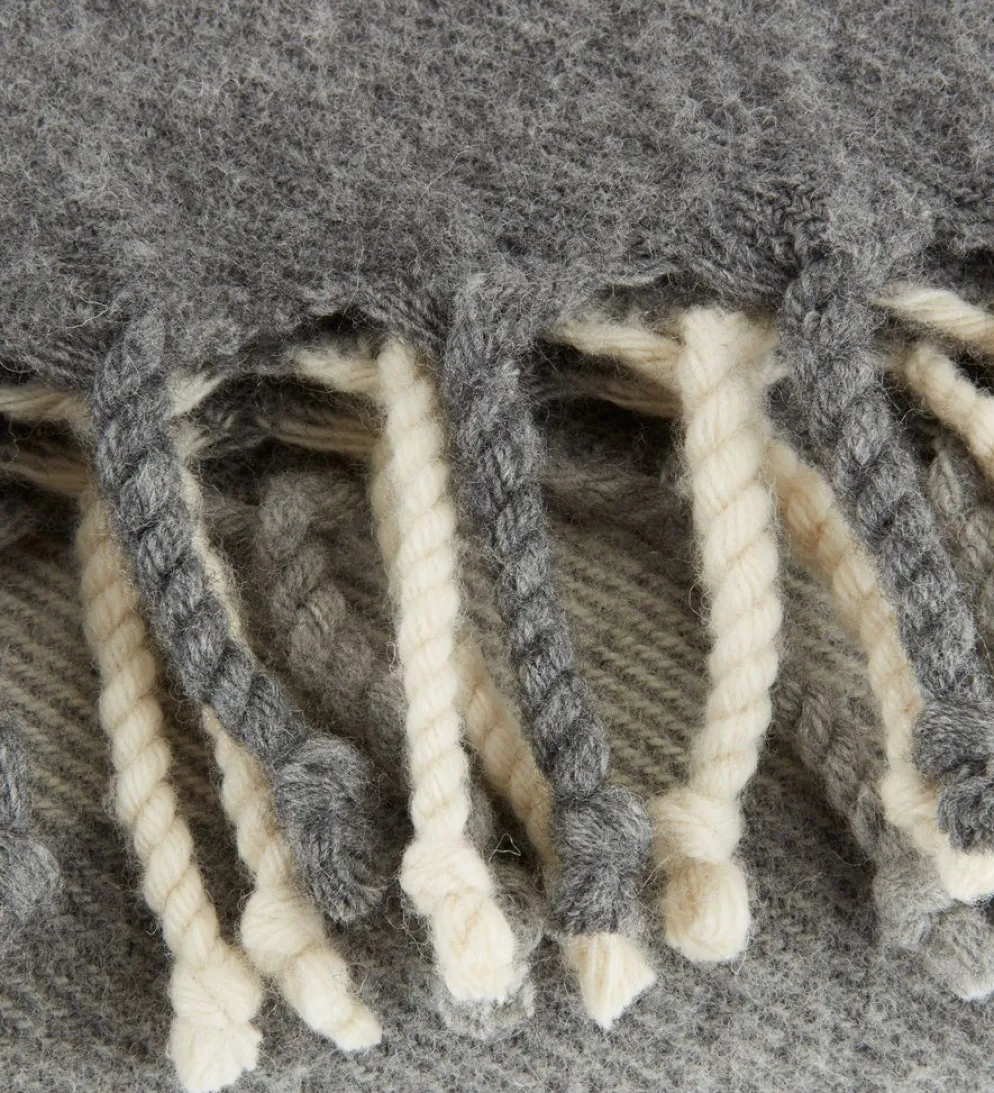 LUNDKARSEManta de lana LUNDKARSE 130x170 gris/beis