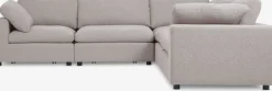LYBYSofá modular LYBY 5 plazas rinconero tela arena