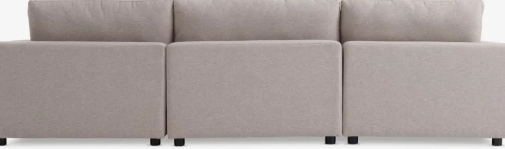 LYBYSofá modular LYBY 3 plazas chaise longue tela arena