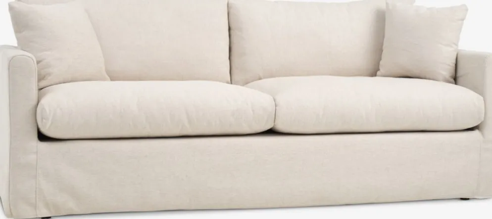 LYNGAASofá LYNGAA 3 plazas funda extraíble tela beis