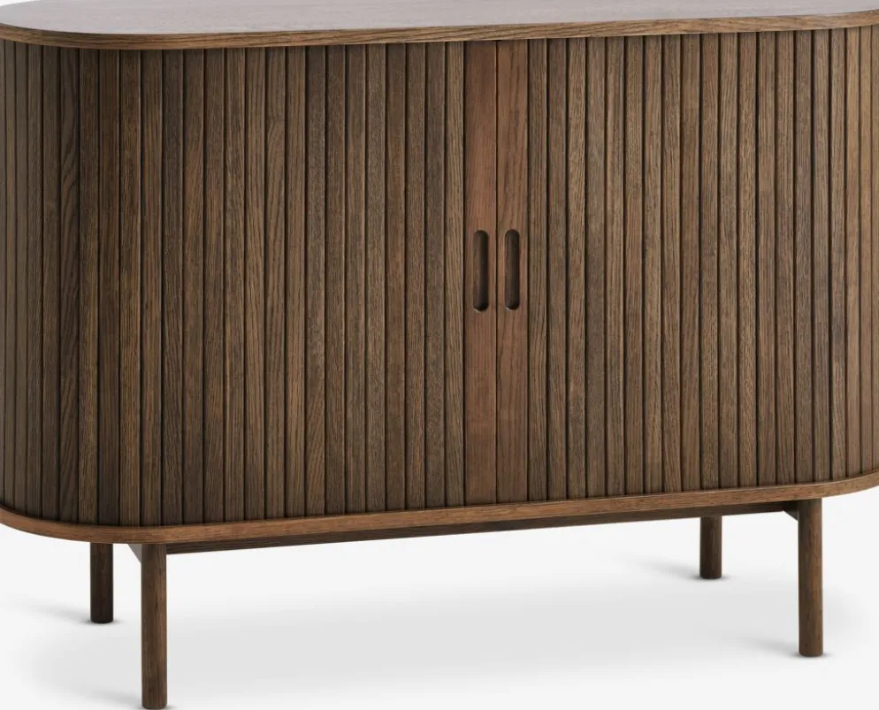 LYNGVIGAparador LYNGVIG 120cm 2 puertas persiana roble oscuro