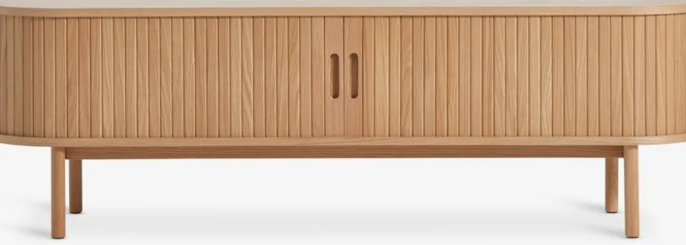 LYNGVIGMueble TV LYNGVIG 160cm 2 puertas persiana roble natural