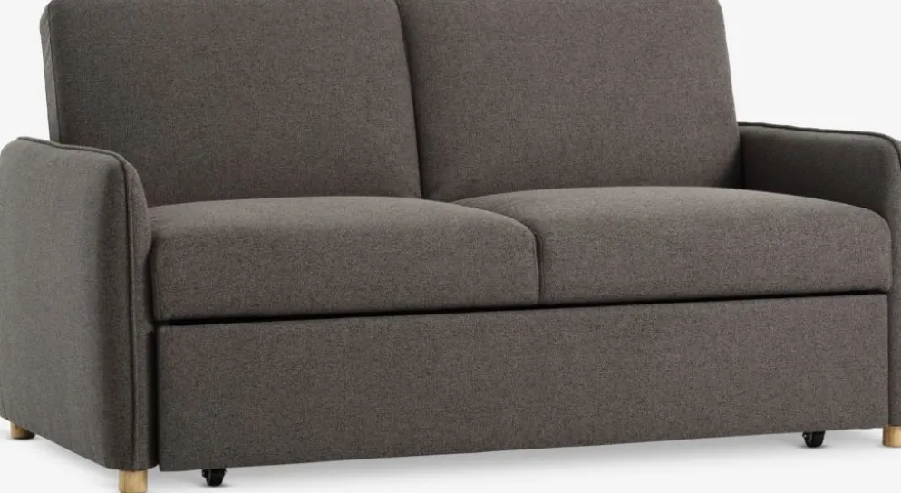 LYSTRUPSofá cama LYSTRUP 2 plazas tela gris oscuro