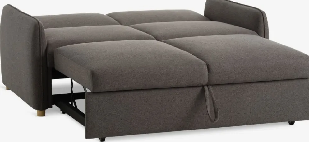LYSTRUPSofá cama LYSTRUP 2 plazas tela gris oscuro