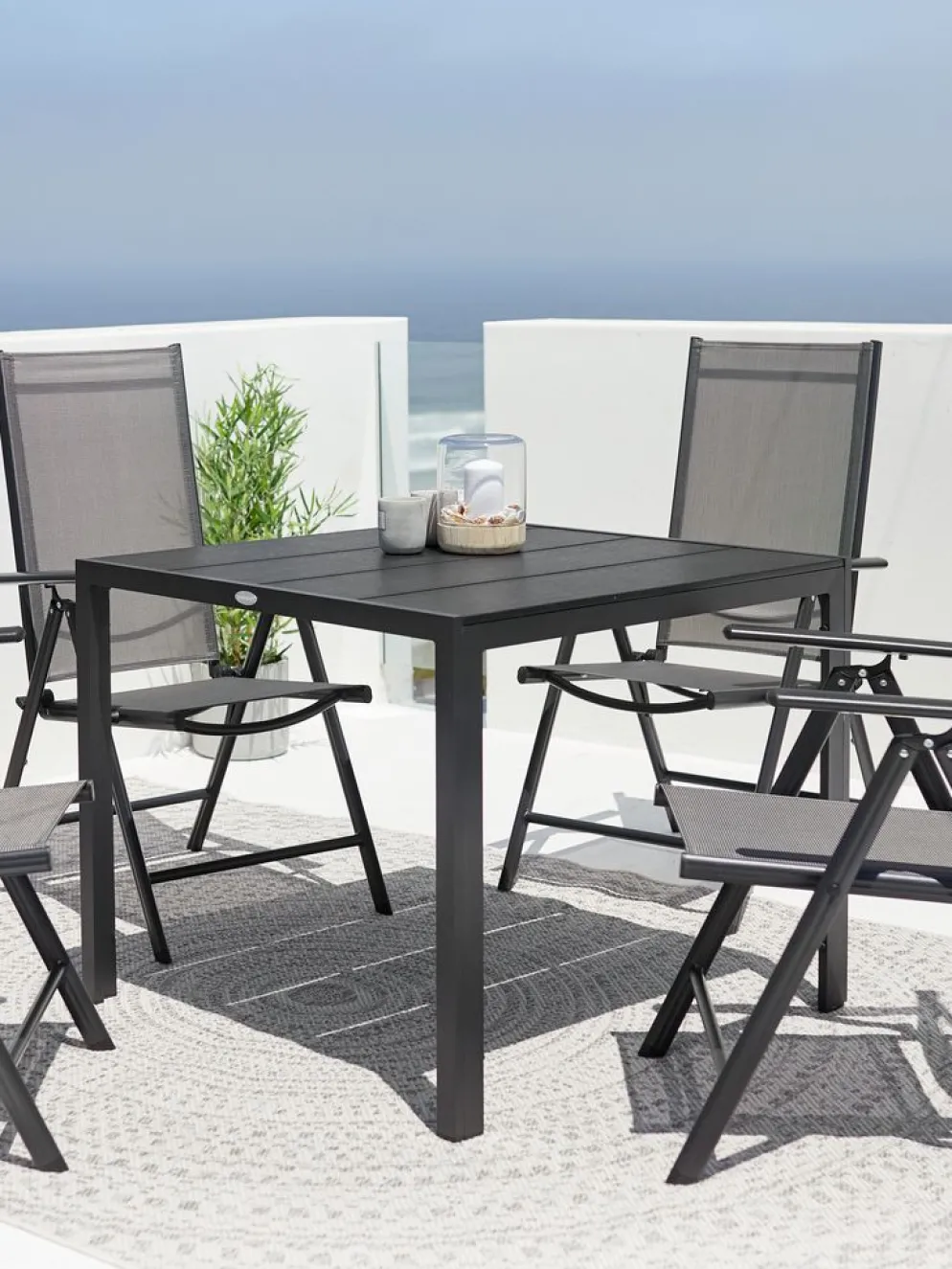 MADERUPMesa de jardín MADERUP A90xL90 negro