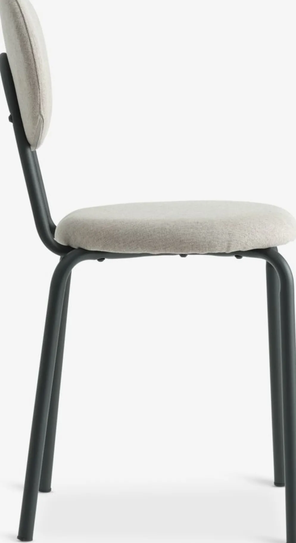 MALTSilla de comedor MALT tela arena/negro