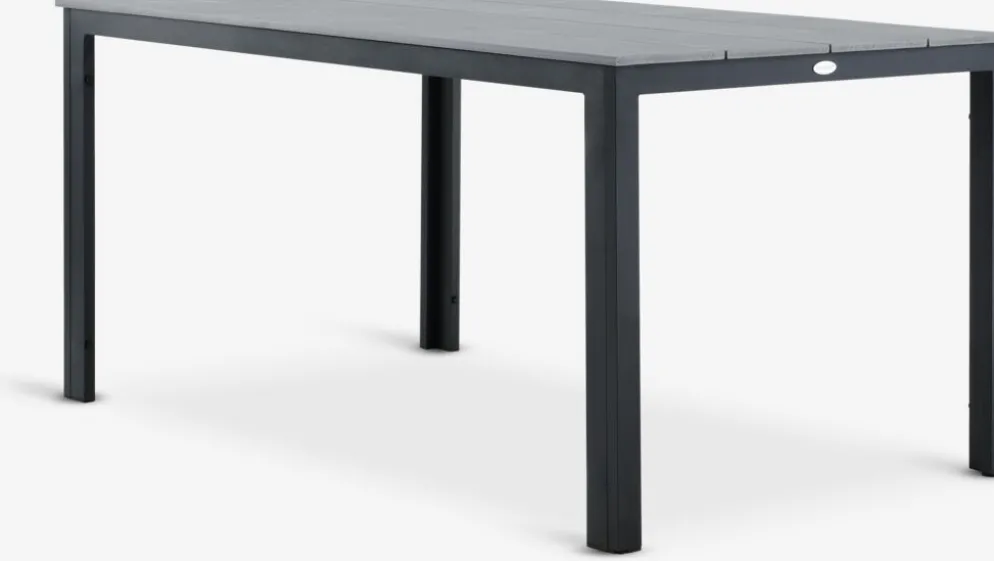 MARIELYST + INGSTRUPMesa MARIELYST L150 gris + 4 sillas INGSTRUP negro