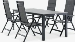 MARIELYST + MYSENMesa MARIELYST L205 + 4 sillas MYSEN gris