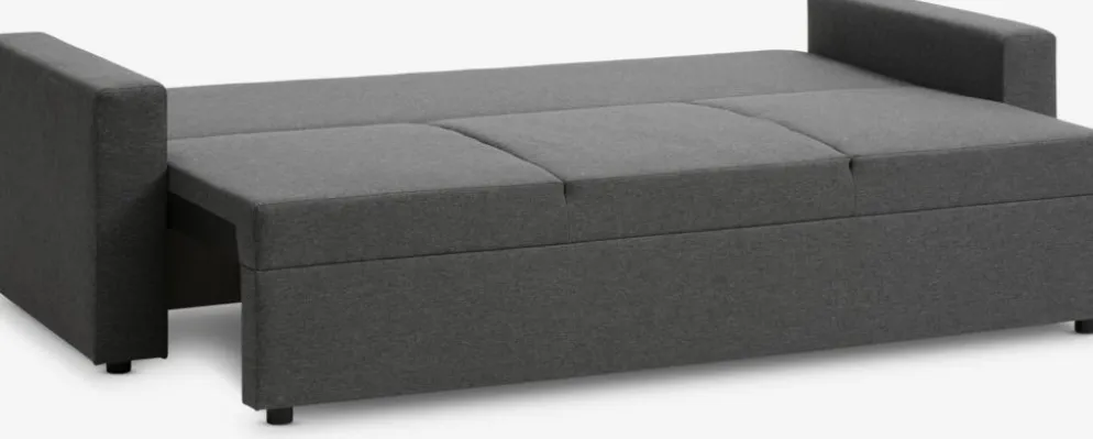 MARSLEVSofá cama MARSLEV 3 plazas tela gris oscuro