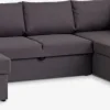MARSLEVSofá cama rinconera MARSLEV tela gris oscuro